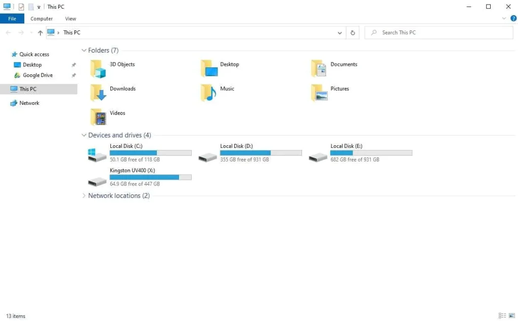 File Explorer Window