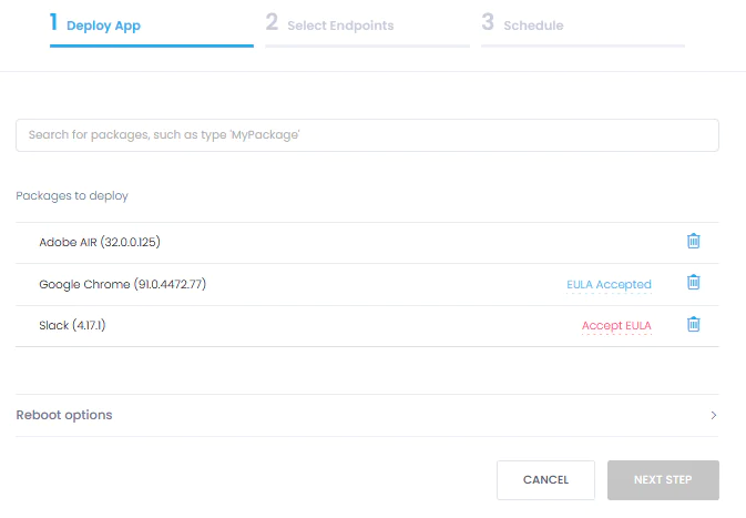 deploy-app-step1 how to deploy software via action1 step 1