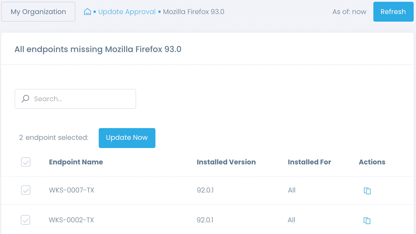 identify-missing-firefox missing patches action1