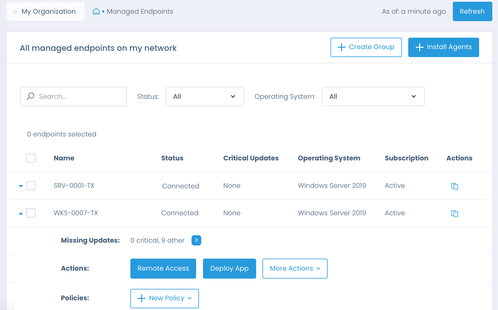 identify-missing-managed-endpoints identify missing patches action1