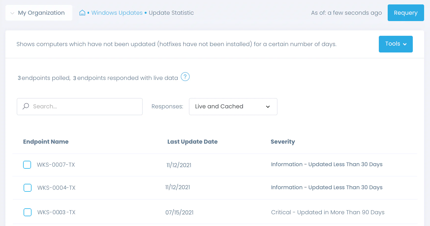 reports-update-statistic patch management report
