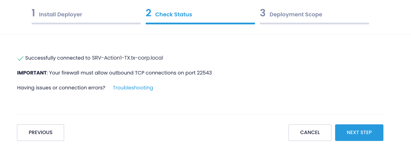 deployer-step2 Action1 Deployer - step 2