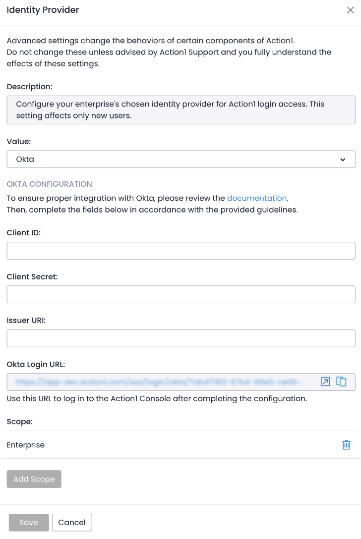 okta-idp Configuring Okta IDP
