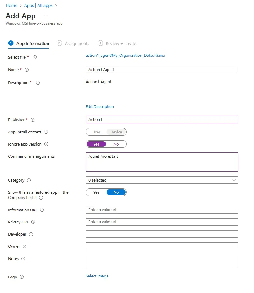 AddApp2 Select default file format.