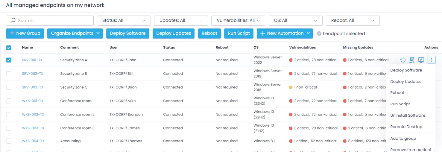 managed_endpoints_new Endpoints view and General tab expanded