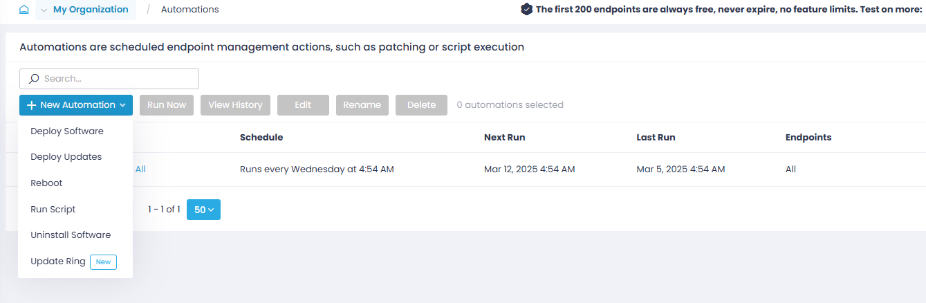 Creating patch management automation - step 1