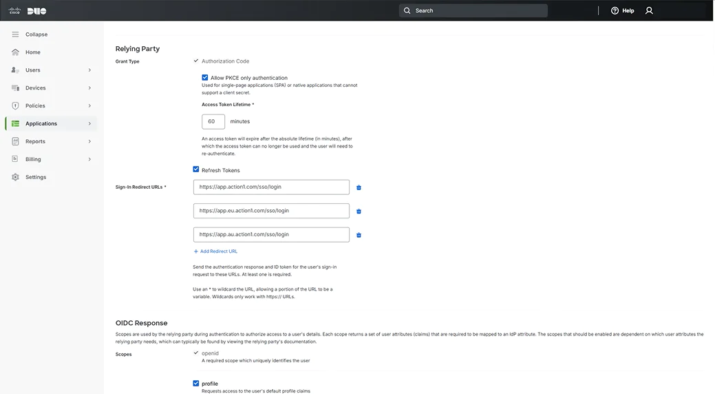 duo_relying_party Configure claims