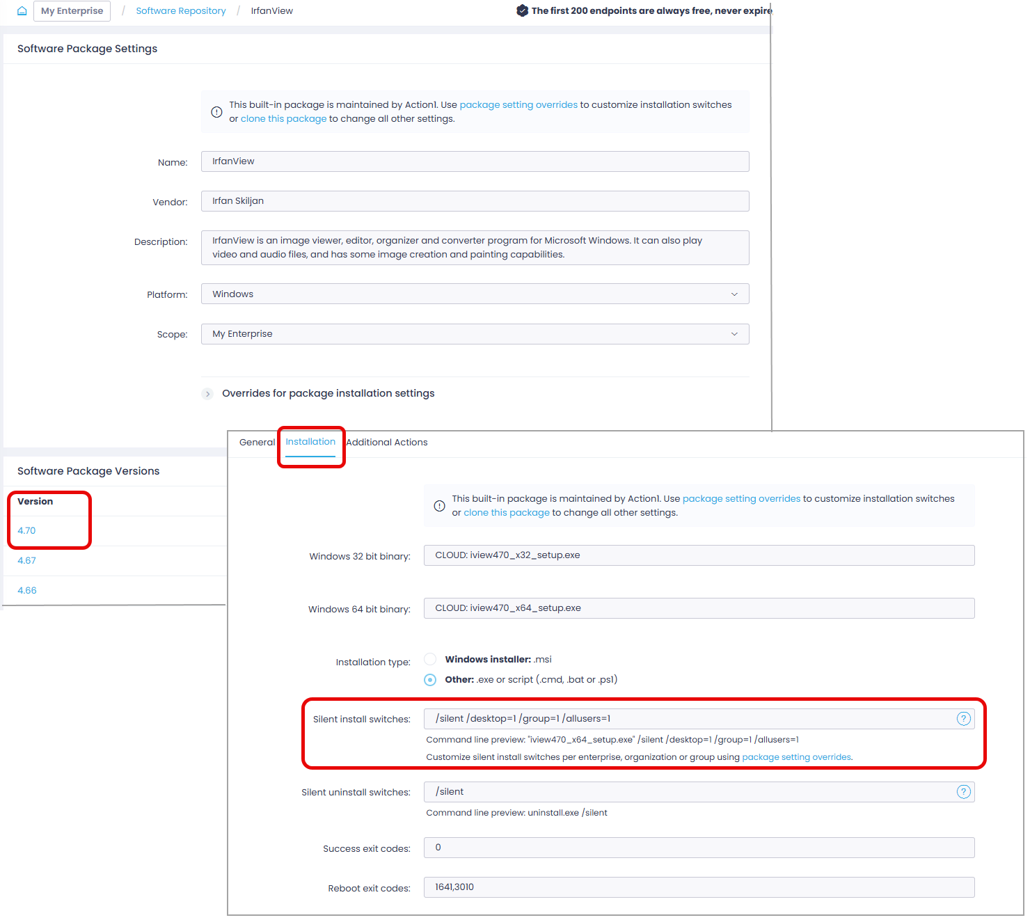 view switches Select target architecture and Office 365 edition.