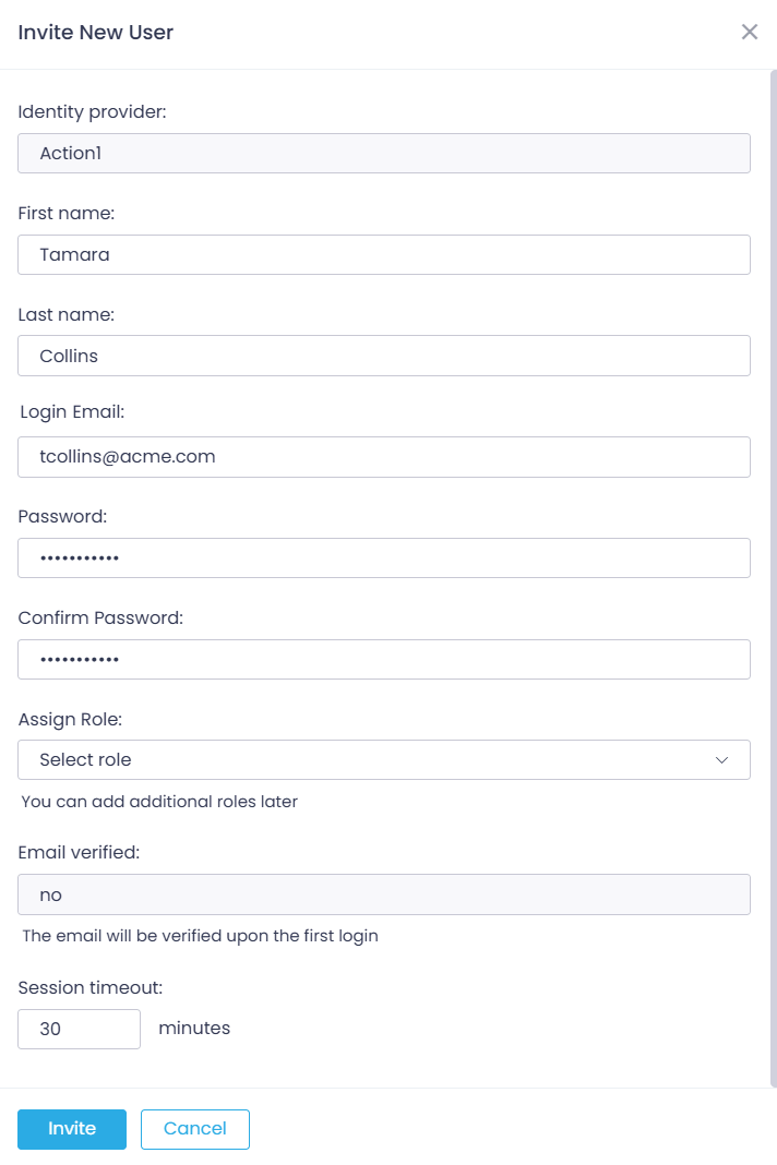 Manage user access to Action1