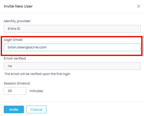 invite_new_user Creating a new package