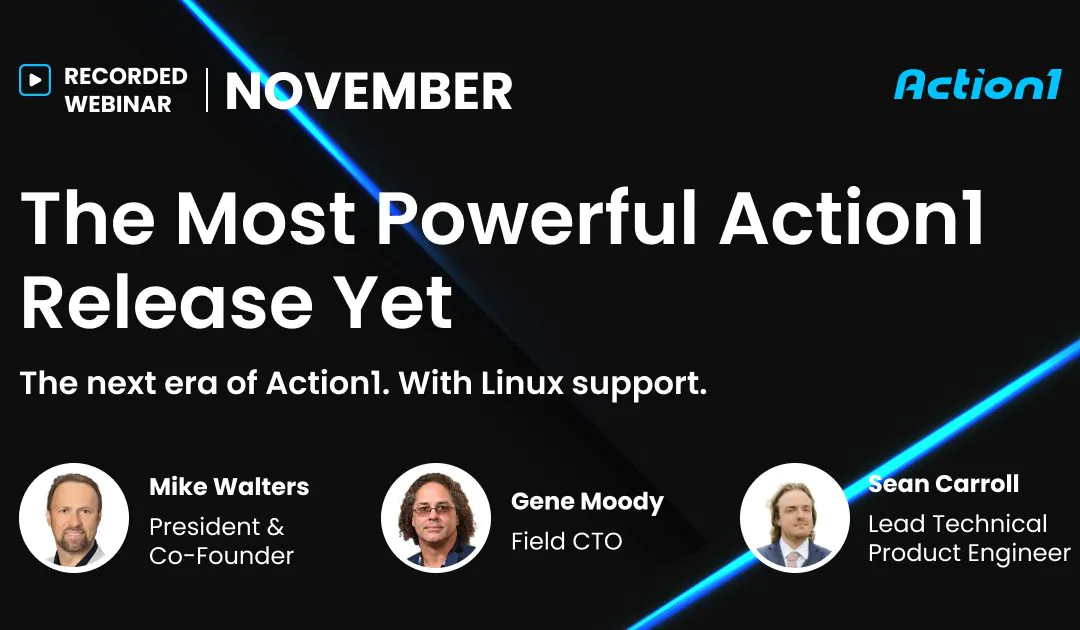 The Most Powerful Action1 Release Yet Recording