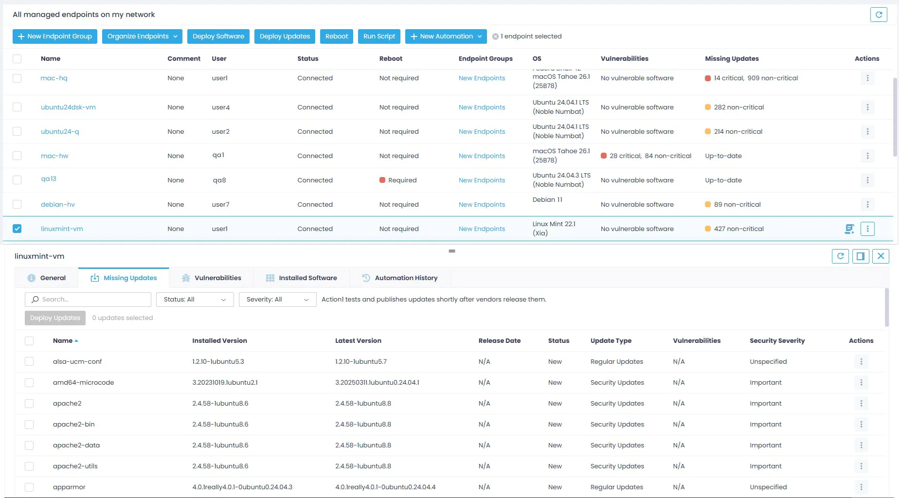 linux-missing-upd-tab Endpoints - Missing Updates