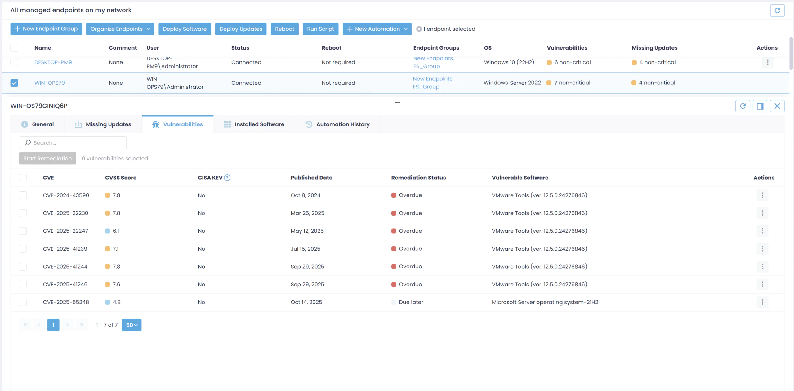 win-vulnerabilities-tab Endpoints - Vulnerabilities