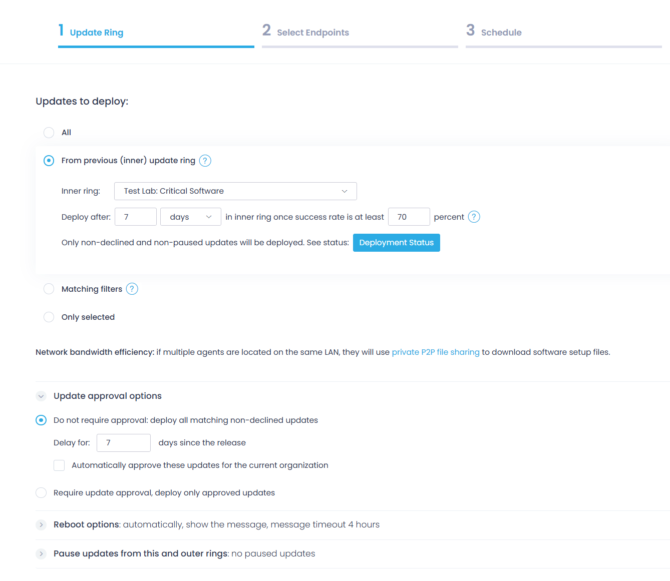 wizard-step-1 Creating patch management automation - step 1